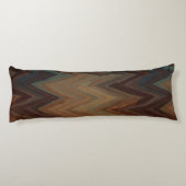 Southwest Brown Chevron Lichaamskussen (Achterkant)