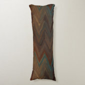 Southwest Brown Chevron Lichaamskussen (Voorkant Verticaal)