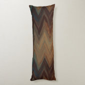 Southwest Brown Chevron Lichaamskussen (Achterkant (Verticaal))