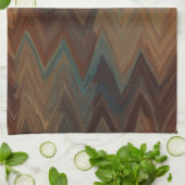 Southwest Brown Chevron Theedoek (Gevouwen)