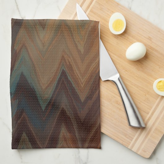 Southwest Brown Chevron Theedoek (Quarter Fold)