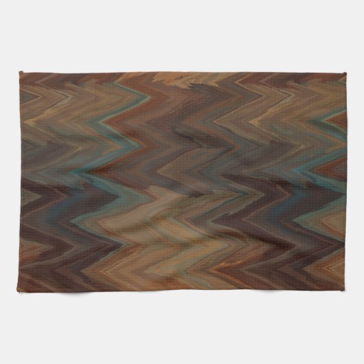 Southwest Brown Chevron Theedoek (Horizontaal)