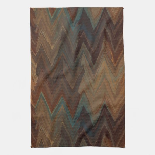 Southwest Brown Chevron Theedoek (Verticaal)
