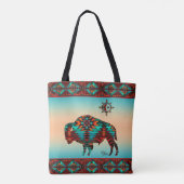 Southwest Buffalo Canvas tas (Achterkant)