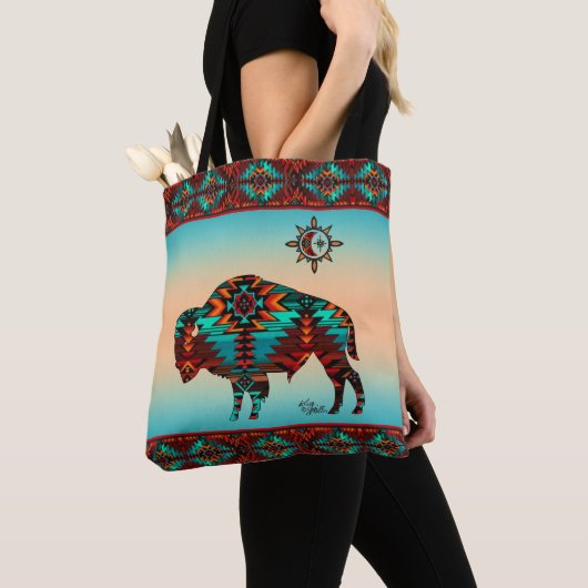 Southwest Buffalo Canvas tas (Dichtbij)