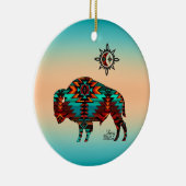 Southwest Buffalo Ceramic Ornament (Rechts)