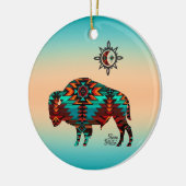 Southwest Buffalo Ceramic Ornament (Links)