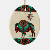 Southwest Buffalo Ceramic Ornament (Rechts)