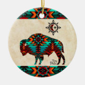 Southwest Buffalo Ceramic Ornament (Voorkant)