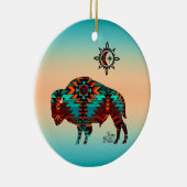 Southwest Buffalo Ceramic Ornament (Rechts)