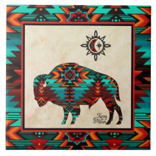 Southwest Buffalo CERAMIC-TEGEL Tegeltje