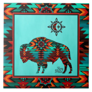 Southwest Buffalo CERAMIC-TEGEL Tegeltje
