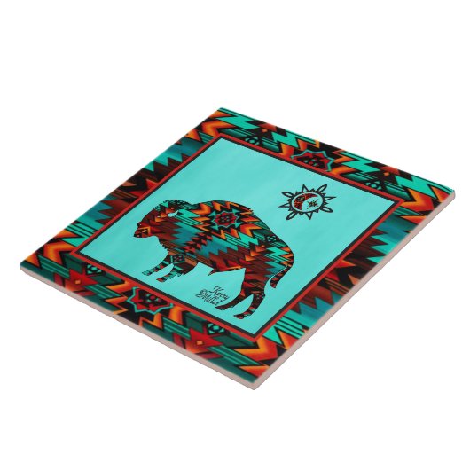 Southwest Buffalo CERAMIC-TEGEL Tegeltje (Zijkant)