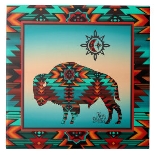 Southwest Buffalo CERAMIC-TEGEL Tegeltje