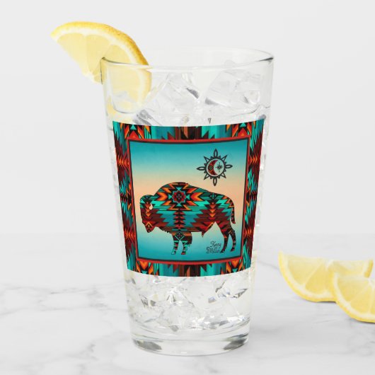 Southwest Buffalo en Sun Glass Cup Glas (Voorkant ijs)