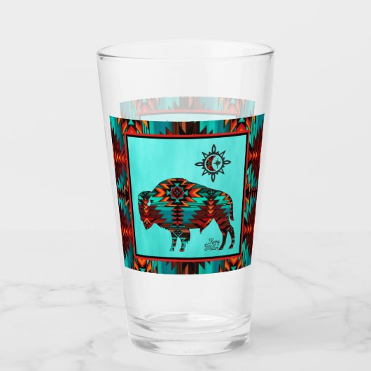 Southwest Buffalo Glass Cup Glas (Voorkant)