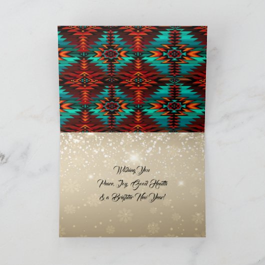 Southwest Buffalo Holiday Card Feestdagen Kaart (Binnen)