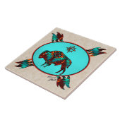 Southwest Buffalo-keramische Tegel Tegeltje (Zijkant)