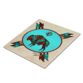 Southwest Buffalo-keramische Tegel Tegeltje (Zijkant)