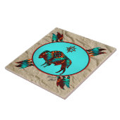 Southwest Buffalo-keramische Tegel Tegeltje (Zijkant)