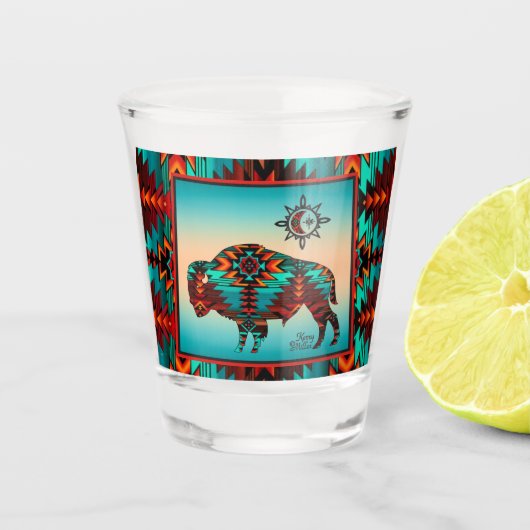 Southwest Buffalo Shot Glass Glas (Voorkant)