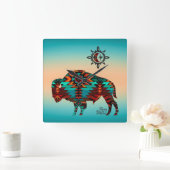 Southwest Buffalo Square Wall klok (Huis)