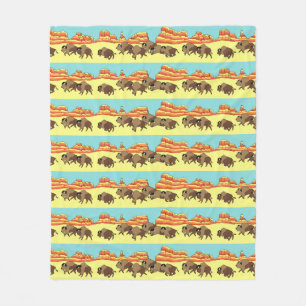 Southwest Buffalo Stripe Fleece Deken
