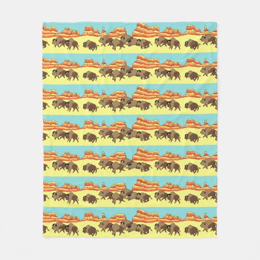 Southwest Buffalo Stripe Fleece Deken (Voorkant)