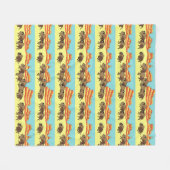 Southwest Buffalo Stripe Fleece Deken (Voorkant (Horizontaal))