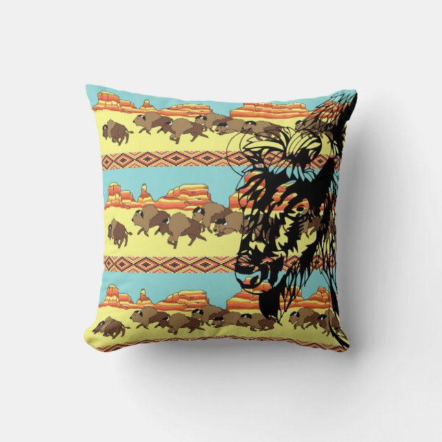 Southwest Buffalo Stripe Pillow Kussen (Voorkant)
