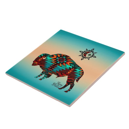 Southwest Buffalo Tegeltje (Zijkant)