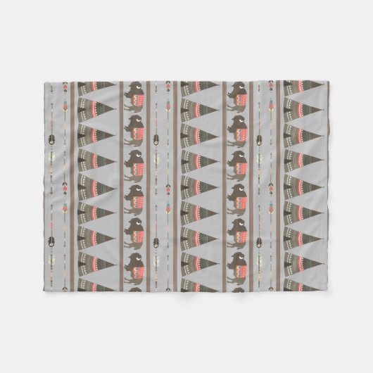 Southwest Cabin Fleece Deken (Voorkant (Horizontaal))