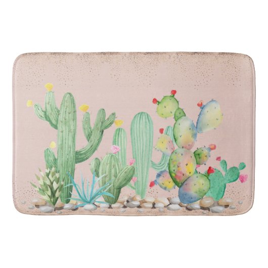 Southwest Cactus Bath Mat (Voorkant)