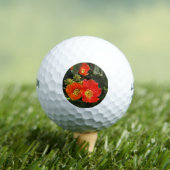 Southwest Cactus Flower Photo Bright Red Floral Golfballen (Insitu Shirt)