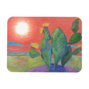 Southwest Cactus Sunset Magneet