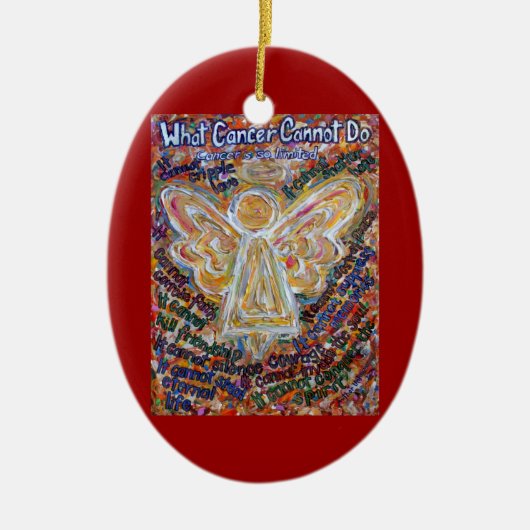 Southwest Cancer Angel Ornament Pendant Gepersonal (Voorkant)