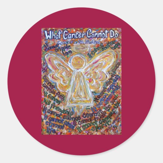 Southwest Cancer Angel-Sticker Ronde Sticker (Voorkant)