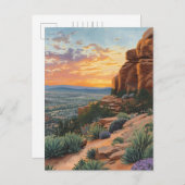Southwest Canyon Desert Sunset Landscape  Briefkaart (Voorkant / Achterkant)
