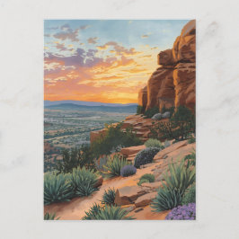 Southwest Canyon Desert Sunset Landscape  Briefkaart