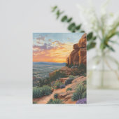 Southwest Canyon Desert Sunset Landscape  Briefkaart (Staand voorkant)