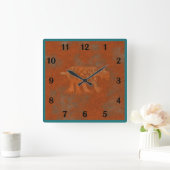 Southwest Canyons Bobcat Petroglyphs Regelmatige s Vierkante Klok (Huis)