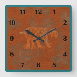 Southwest Canyons Bobcat Petroglyphs Regelmatige s Vierkante Klok