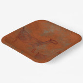 Southwest Canyons Deer Petroglyph Design Paper P Papieren Bordje (Gebogen)