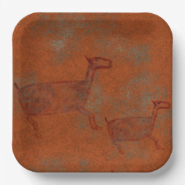 Southwest Canyons Deer Petroglyph Design Paper P Papieren Bordje