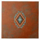 Southwest Canyons Diamond Geometric Pattern Tegeltje (Voorkant)