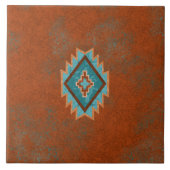 Southwest Canyons Diamond Geometric Pattern Tegeltje (Voorkant)