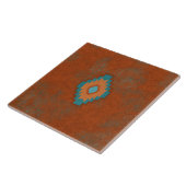 Southwest Canyons Diamond Geometric Pattern Tegeltje (Zijkant)
