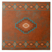 Southwest Canyons Diamond geometrische grens Tegeltje (Voorkant)