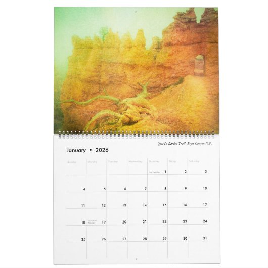 Southwest Canyons Kalender (Jan 2026)