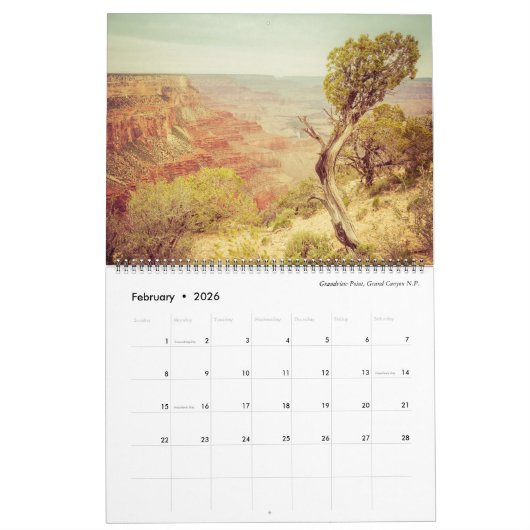 Southwest Canyons Kalender (Feb 2026)